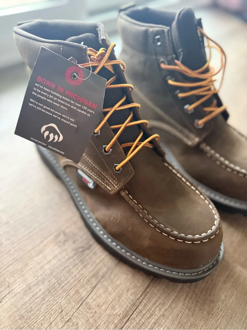 Men’s Wolverine Floorhand Moc-Toe 6” Steel Toe Work Boots